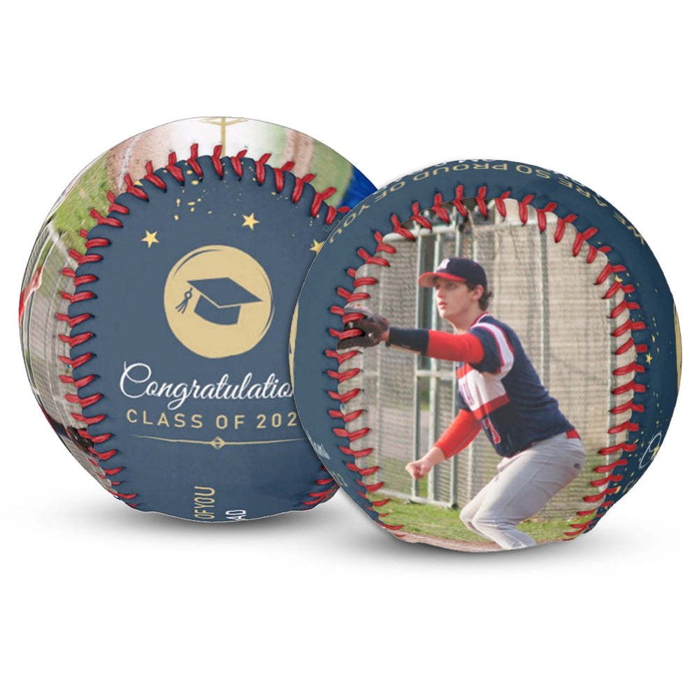 Custom Baseball Graduation Gift - Navy Blue