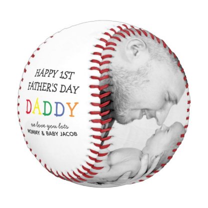 Cute First Father's Day Daddy | Photo Collage Baseball