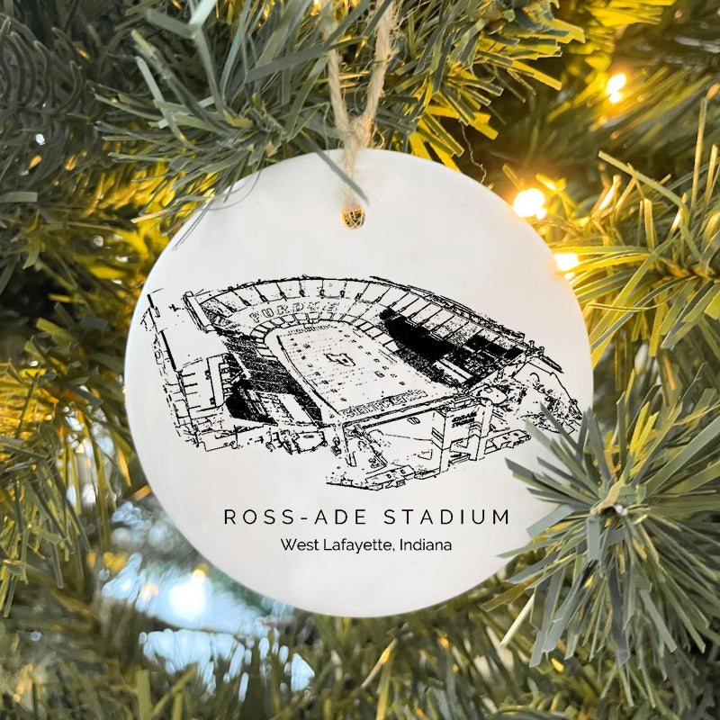 Ross–Ade Stadium College Football Ceramic Christmas Ornament