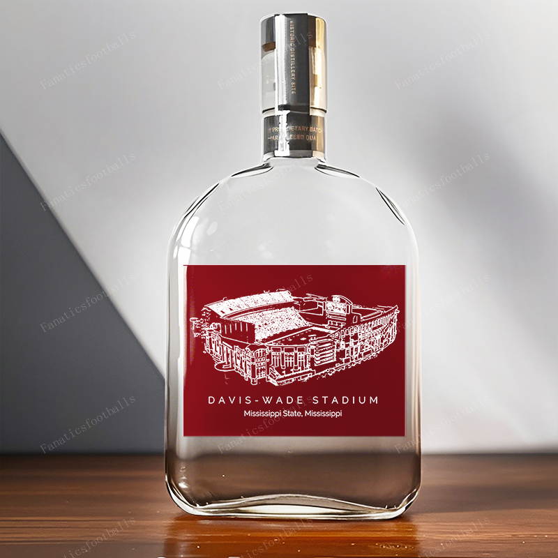 Davis Wade Stadium-Mississippi State Bulldogs Whiskey Bottles