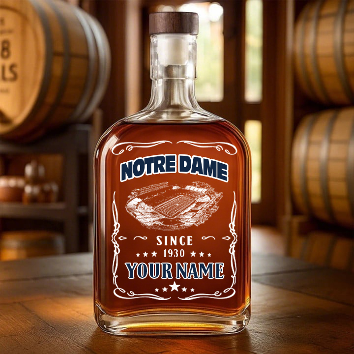 Notre Dame Stadium-Notre Dame Fighting Irish Football Whiskey Bottle Decanter