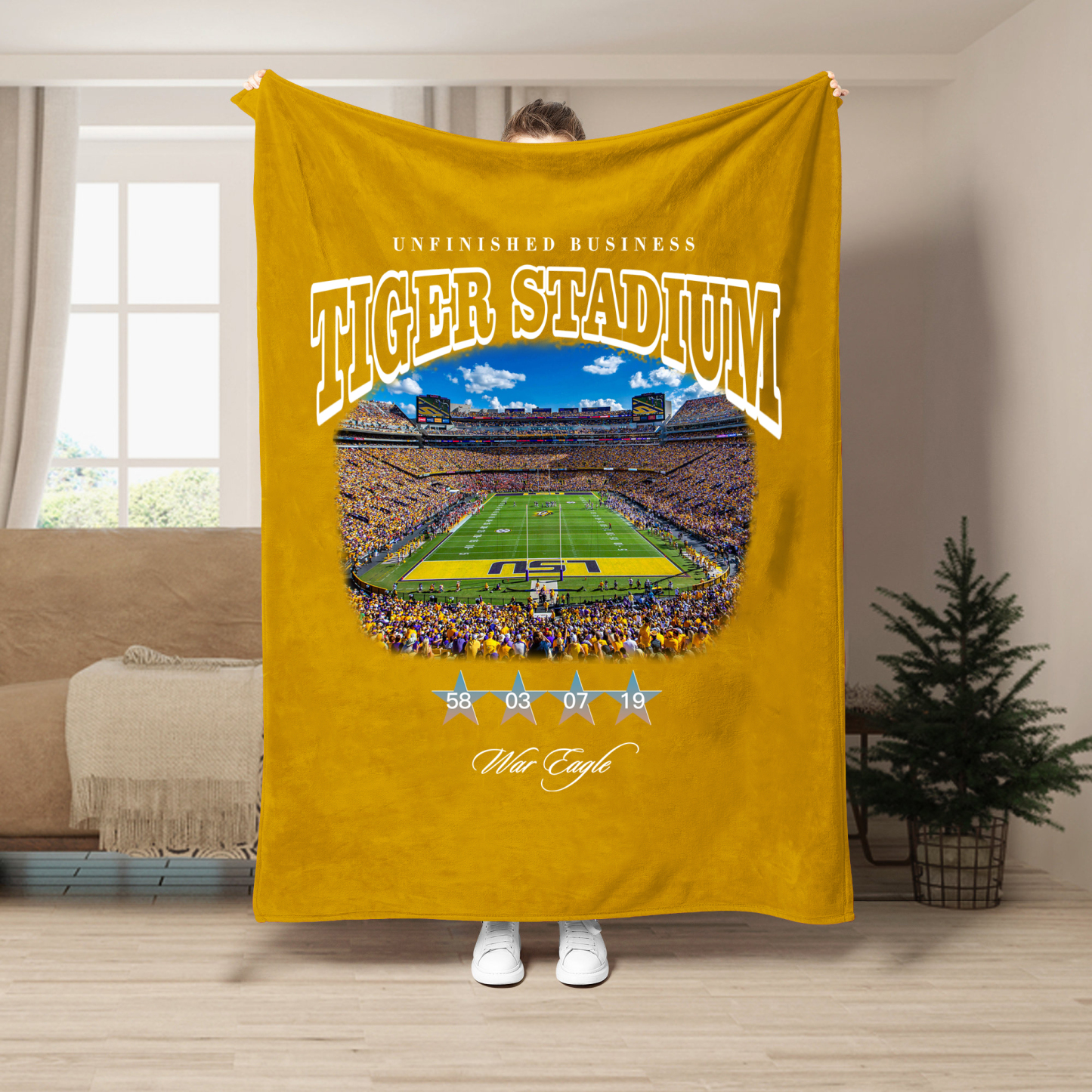 Unfinished Business Blanket-Tiger Stadium (LSU)