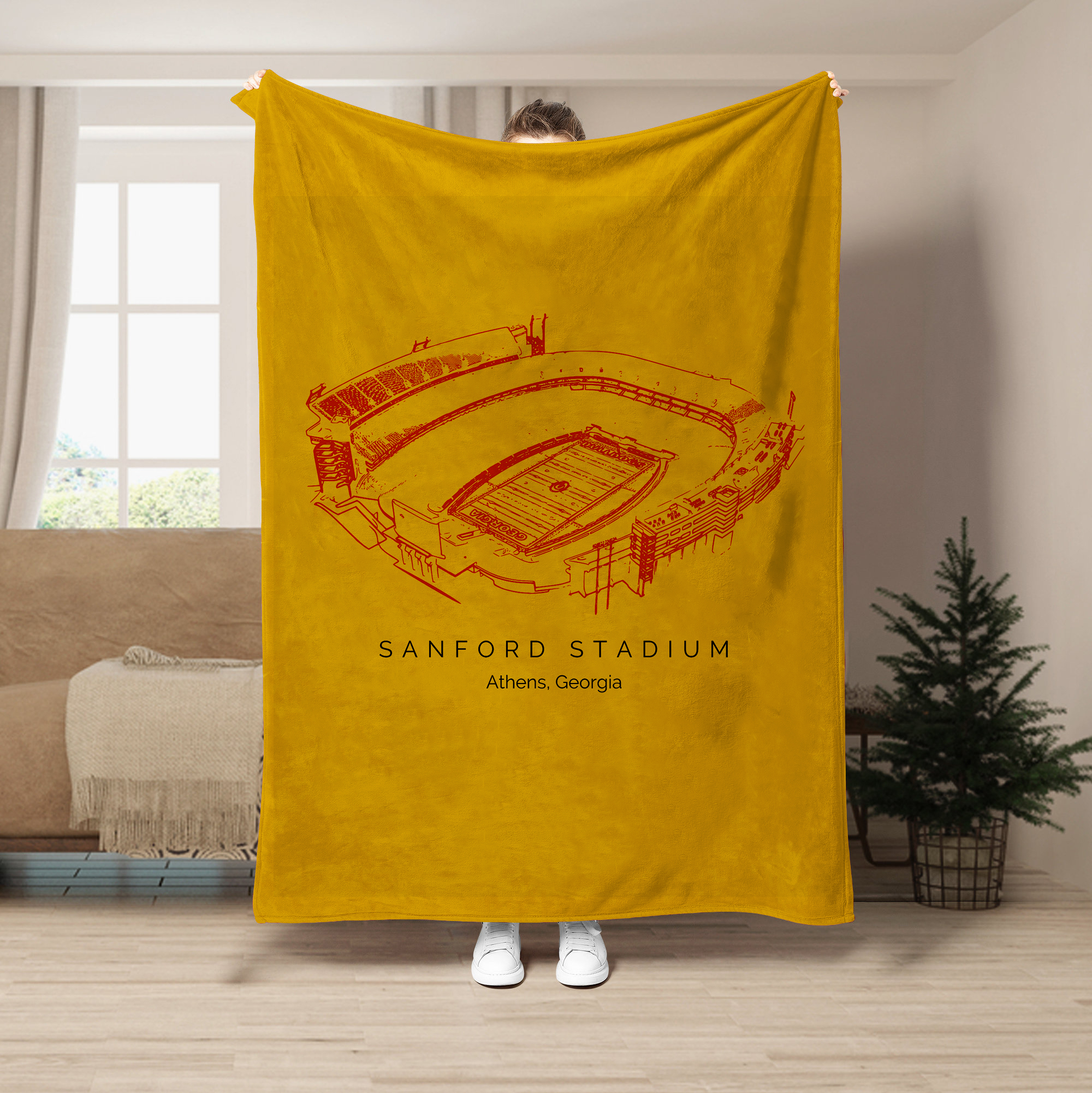 Sanford Stadium - Georgia Bulldogs football,College Football Blanket