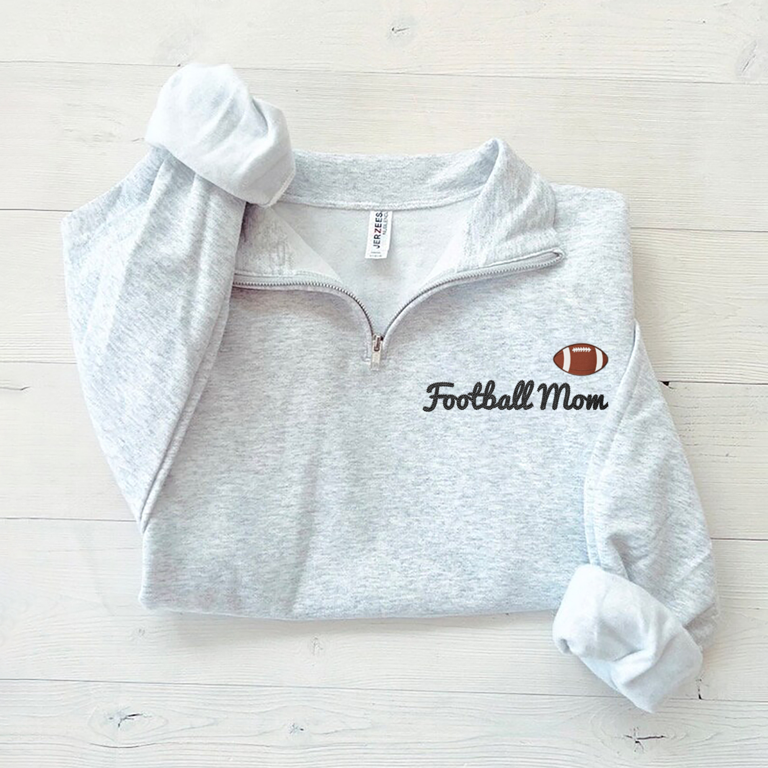 Custom Embroidered Vintage Zipper Hoodie With Sports Icon