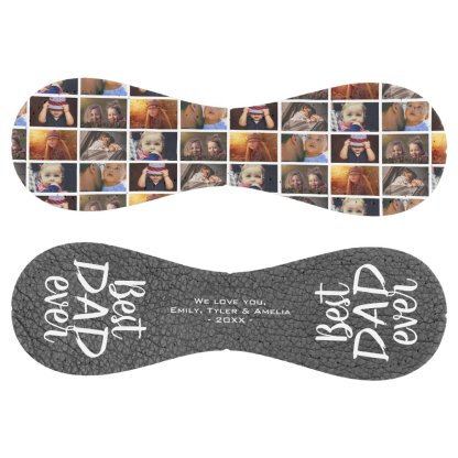 Best Dad Ever Red Leather Print 6 Photo Collage Softball