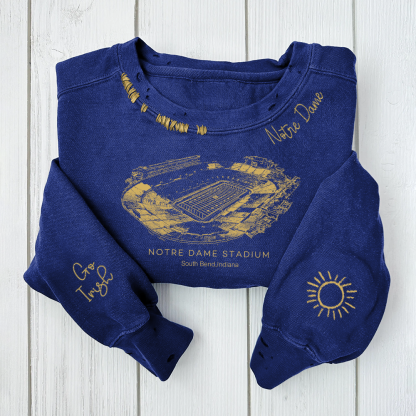 Notre Dame Stadium - Notre Dame Fighting Irish football Unisex Distres