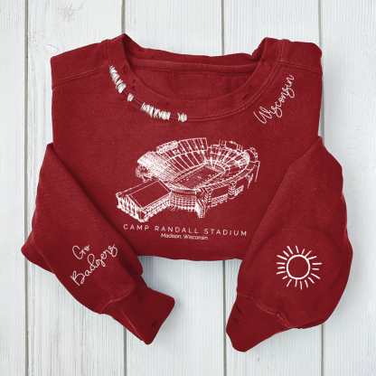 Camp Randall Stadium - Wisconsin Badgers football Unisex Distressed Mo