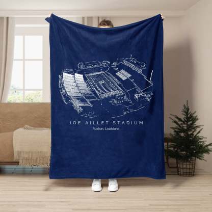 Joe Aillet Stadium - College Football Blanket