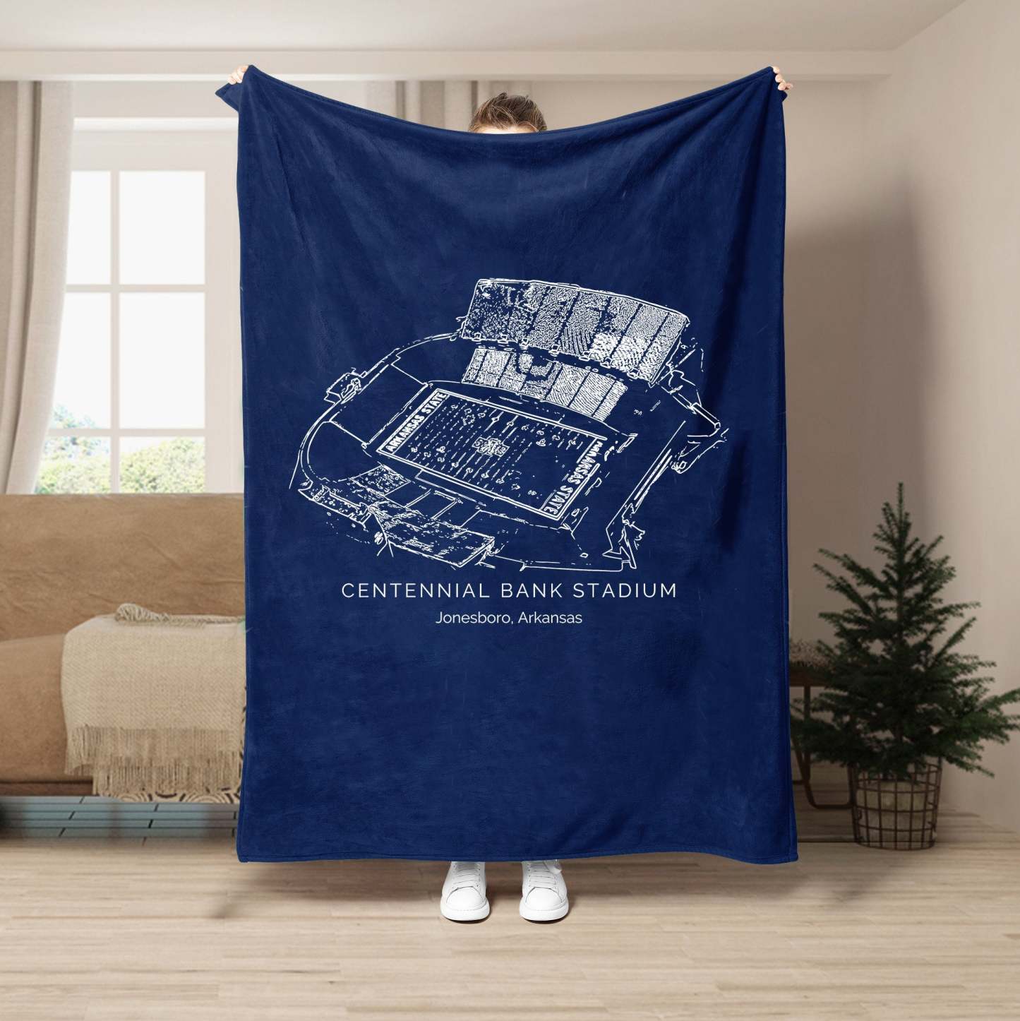 Centennial Bank Stadium - College Football Blanket