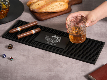 Customized Jordan-Hare Stadium Printed Simple Square Bar Mats, Bar Accessories, Coffee Bar Mats, Daddy Bar Table Runners