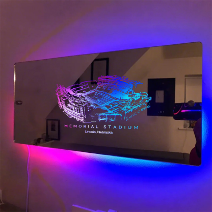 Memorial Stadium (Lincoln) Mirror Light - Gifts for Sports Lovers