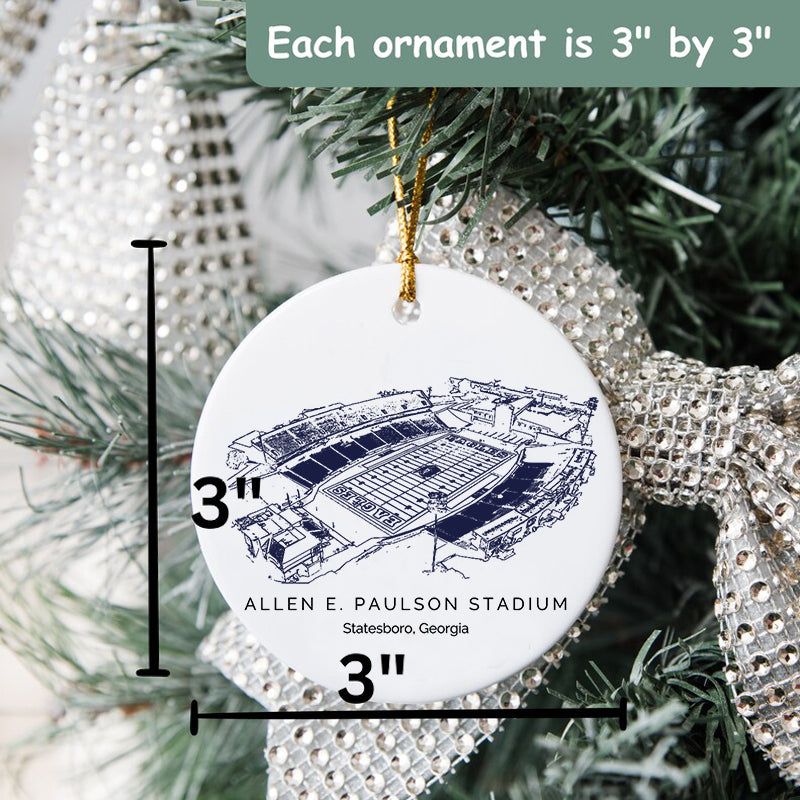 Allen E. Paulson Stadium College Football Ceramic Christmas Ornament