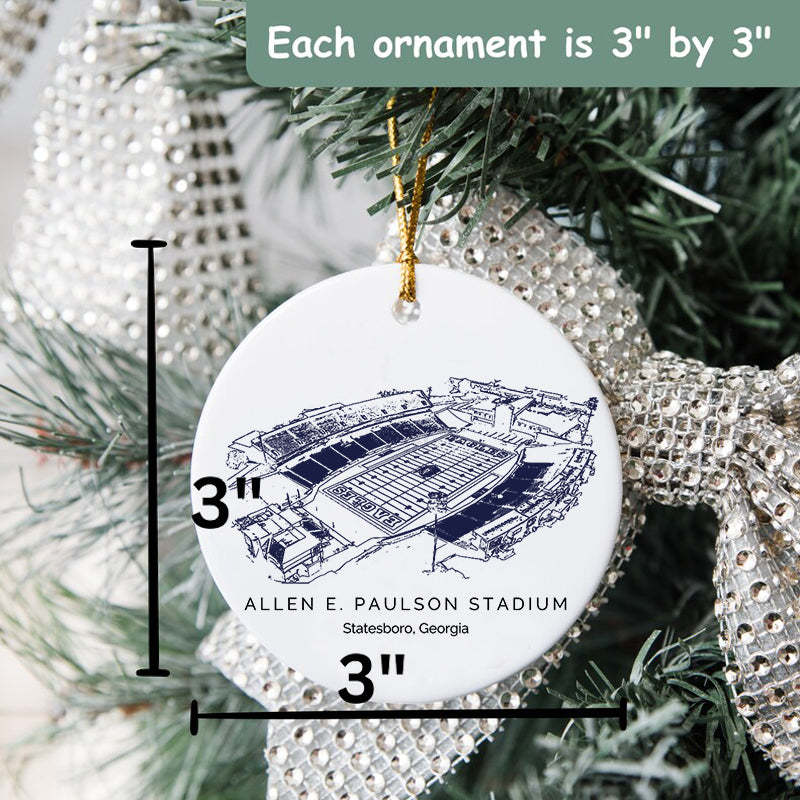 Allen E. Paulson Stadium College Football Ceramic Christmas Ornament