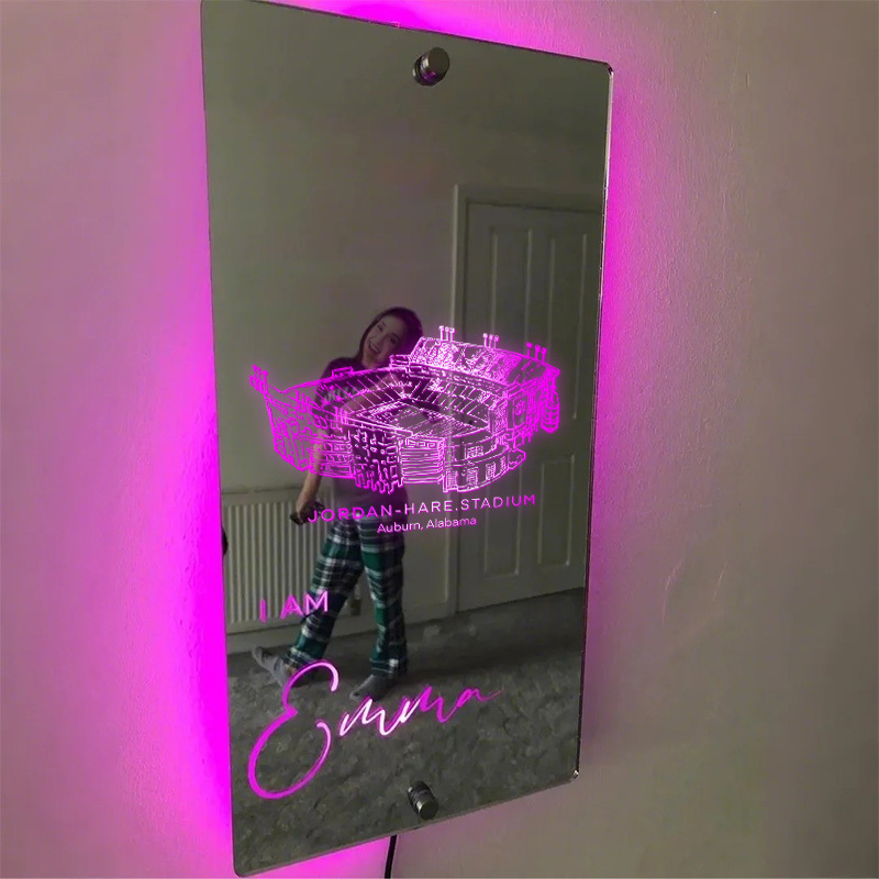 🐅Number One Fan  Jordan-Hare Stadium Alabama Mirror Light – Auburn Tigers、NCAA