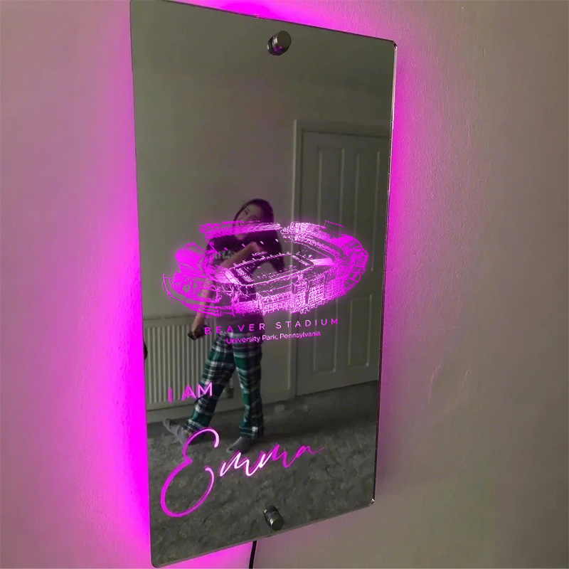 🦁Number One Fan Beaver Stadium Mirror Light-Penn State Nittany Lions、NCAA