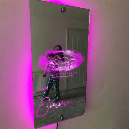 🦁Number One Fan Beaver Stadium Mirror Light-Penn State Nittany Lions、NCAA