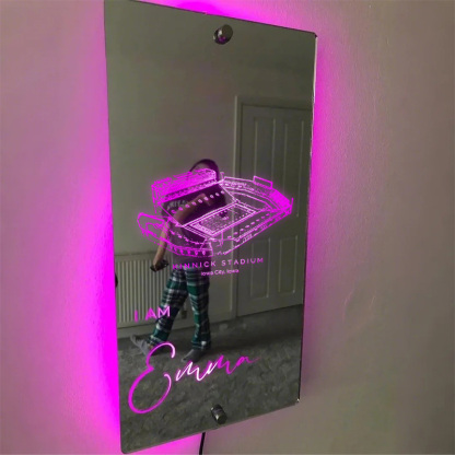 🦅Number One Fan Kinnick Stadium Mirror Light- Iowa Hawkeyes、NCAA