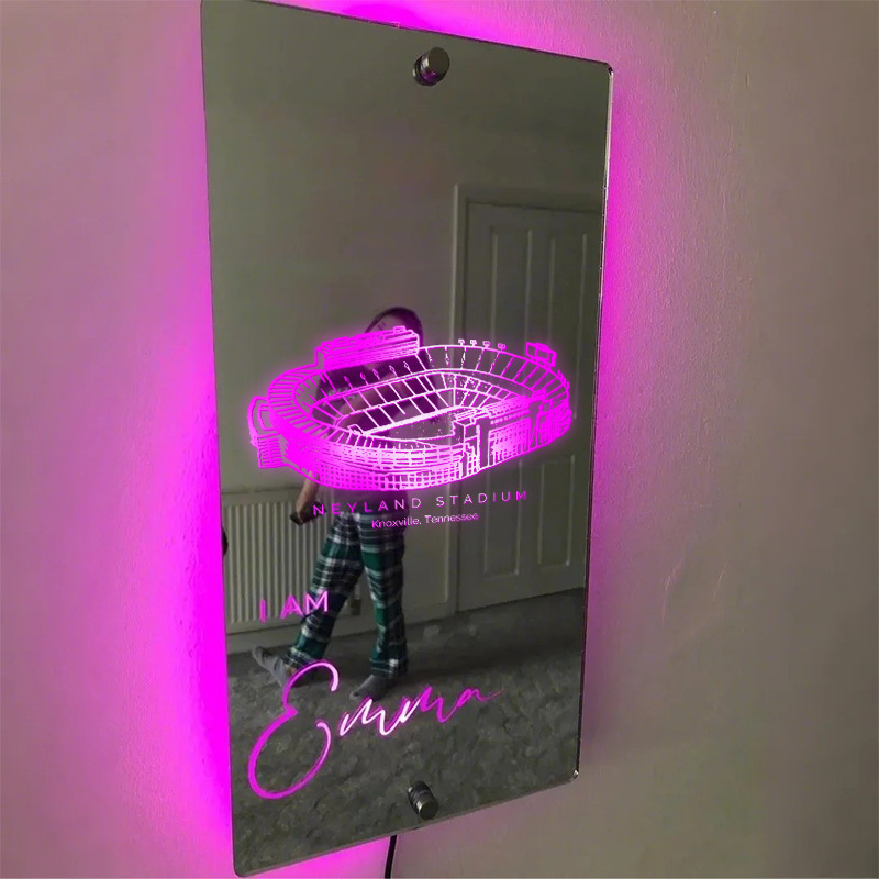 🍊Number One Fan Neyland Stadium Mirror Light – Tennessee Volunteers、NCAA