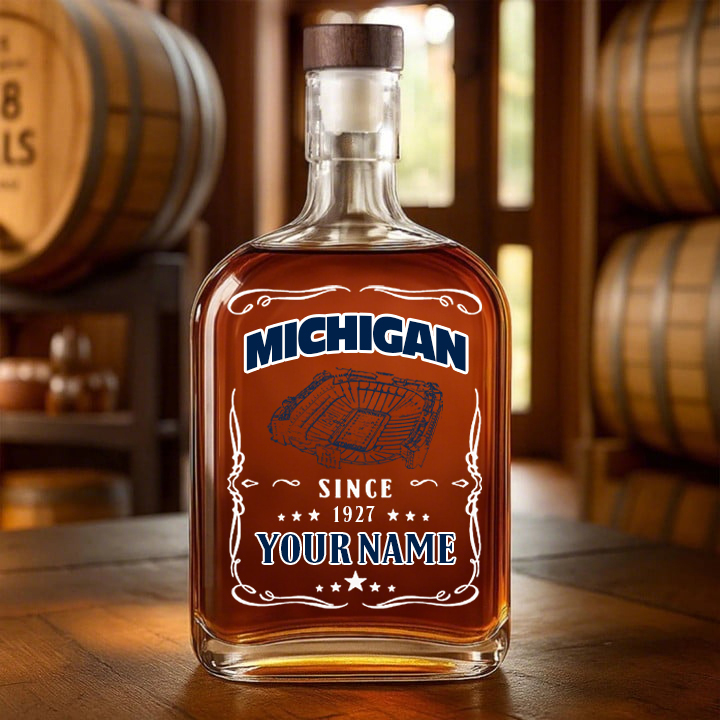 Michigan Stadium-Penn State Nittany Lions Football Whiskey Bottle Decanter