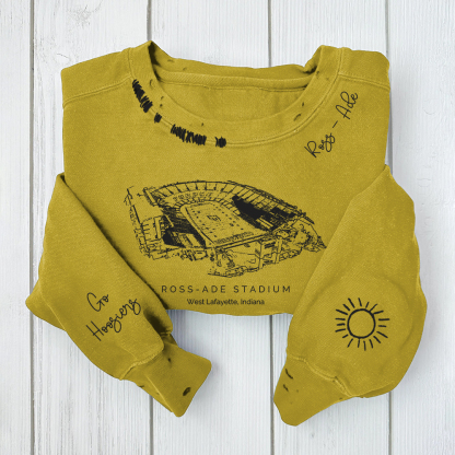 Ross–Ade Stadium-Purdue Boilermakers Alumni Distressed Monogram Chain 