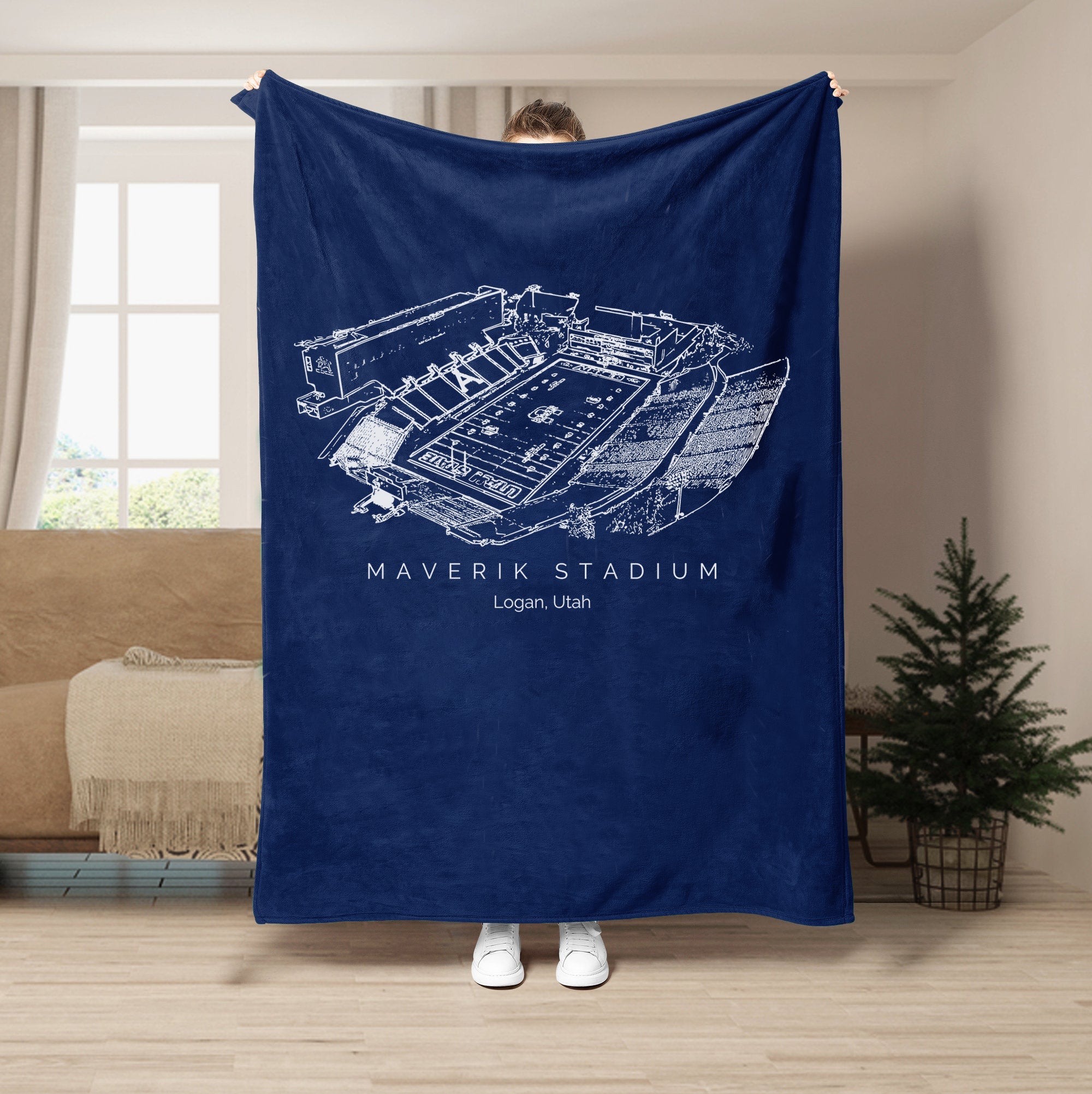 Maverik Stadium - College Football Blanket