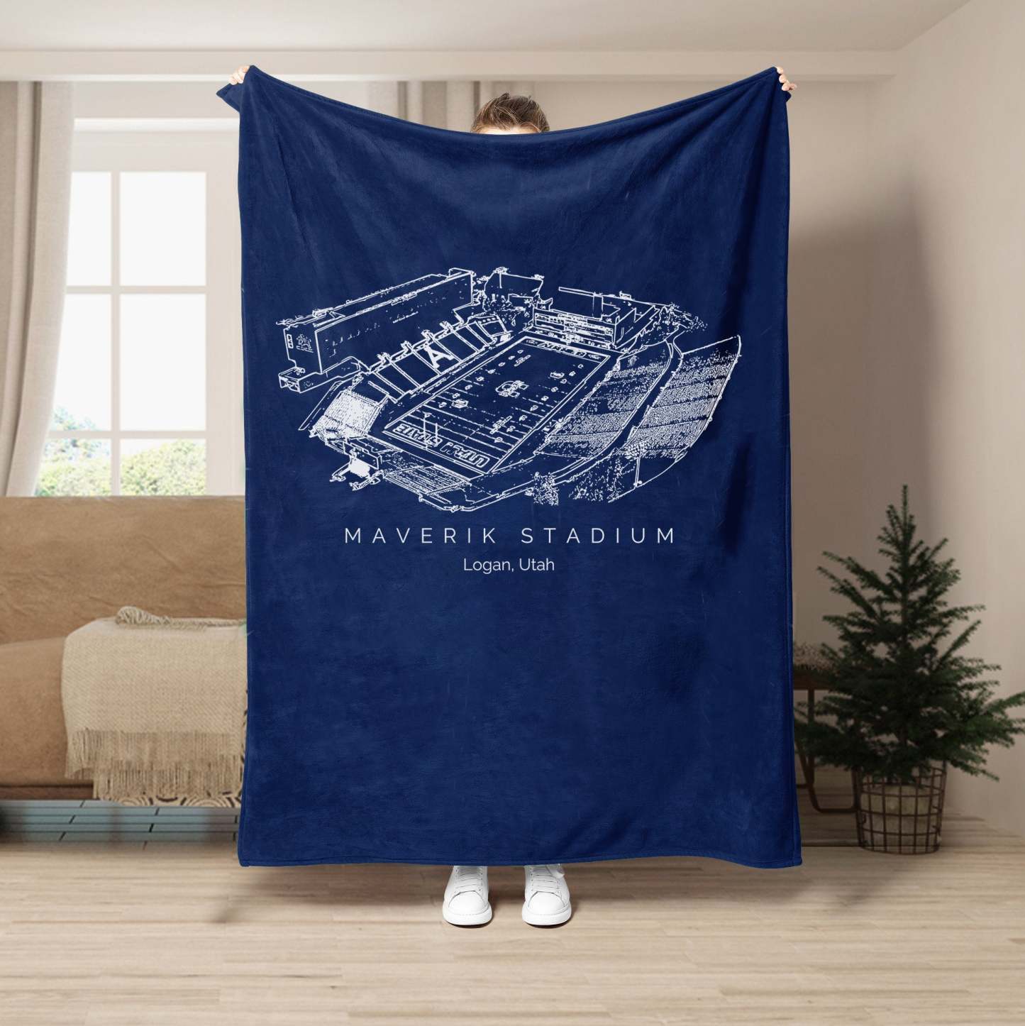 Maverik Stadium - College Football Blanket