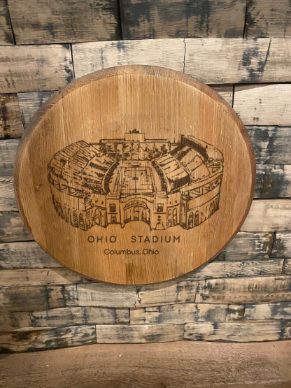 Ohio Stadium Stadium Laser-Engraved Barrel Heads