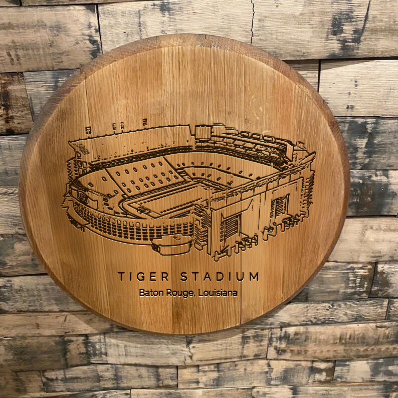 Tiger Stadium Laser-Engraved Barrel Heads