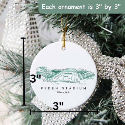 Peden Stadium College Football Ceramic Christmas Ornament