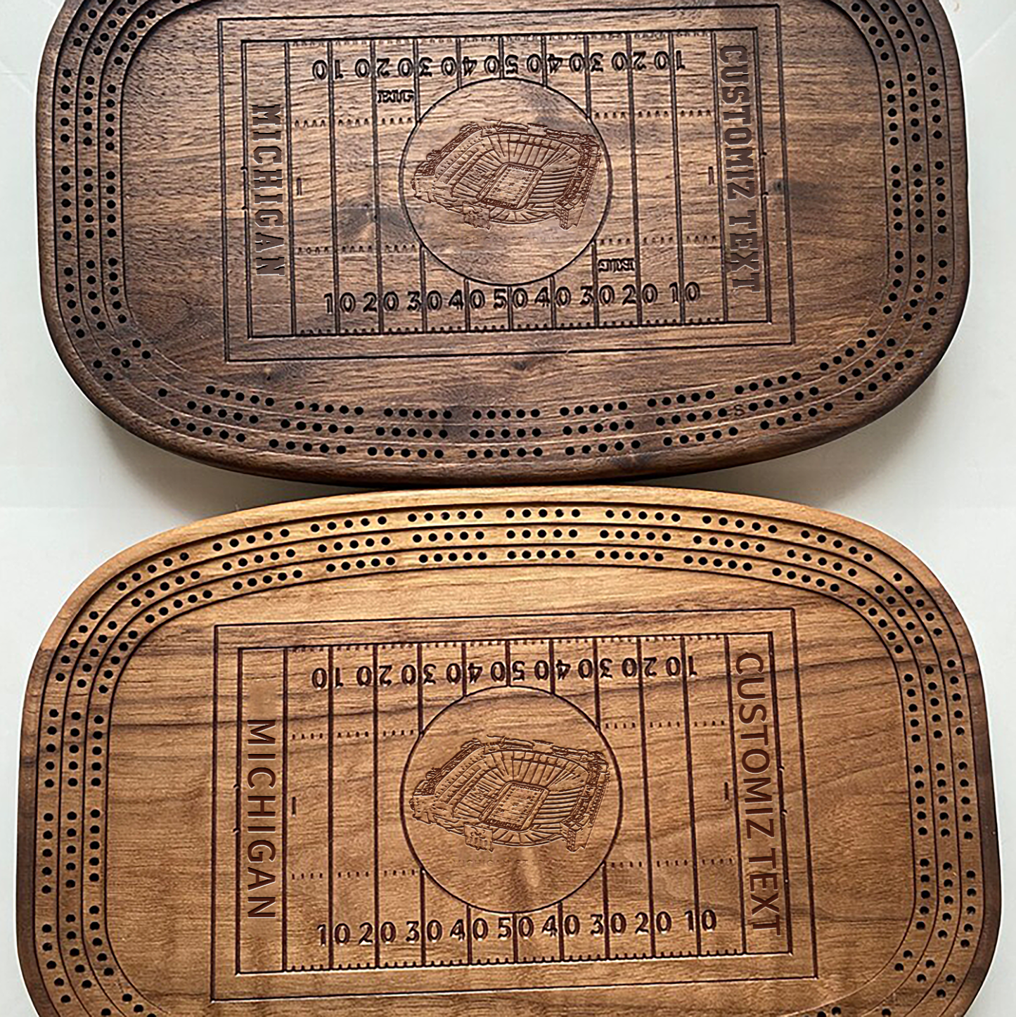 Personalized Michigan Stadium Style Football-Themed Kribich Board, Christmas