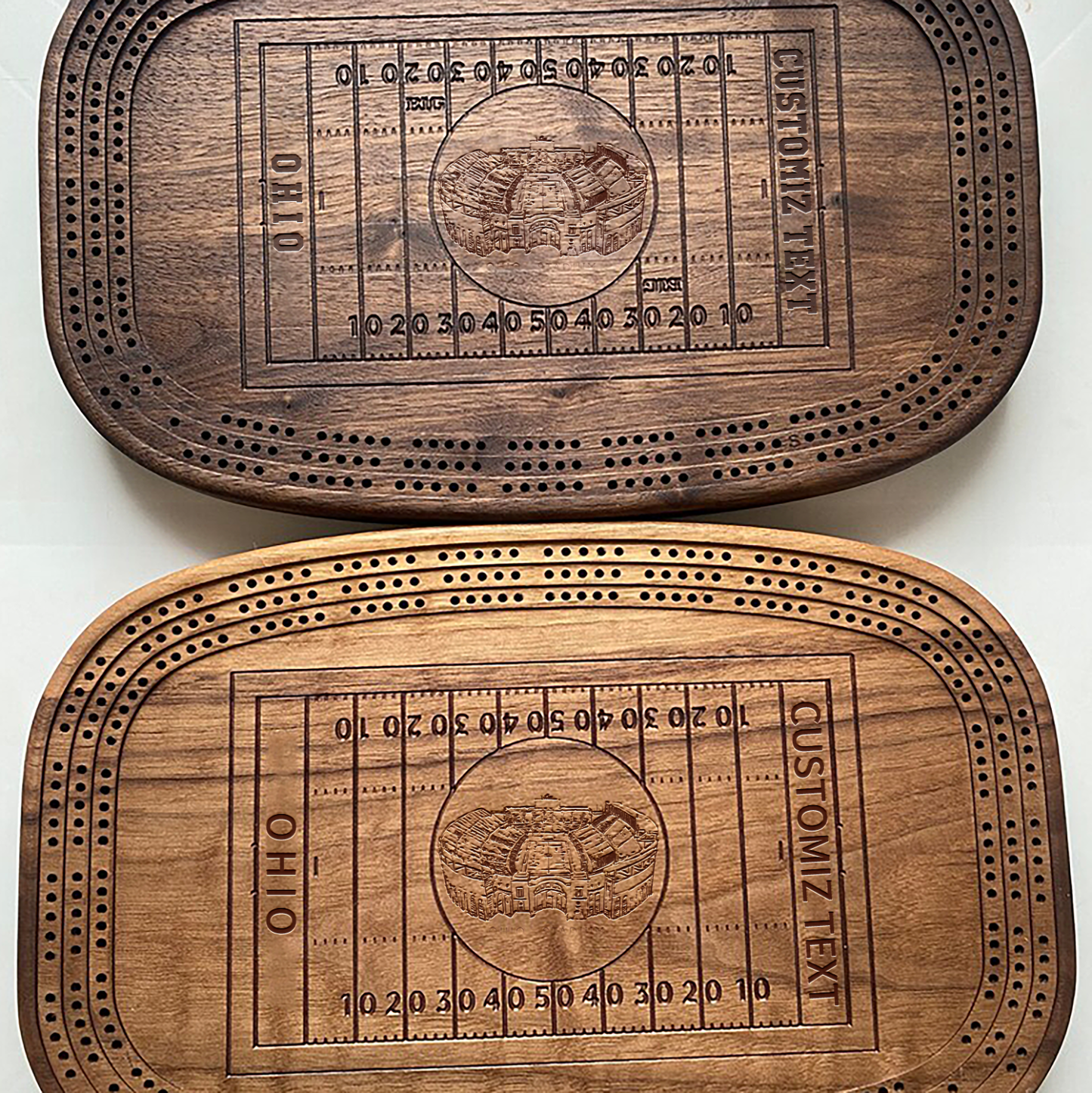 Personalized Ohio Stadium Style Football-Themed Kribich Board, Christmas