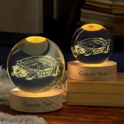 Ben Hill Griffin Stadium 3D Spherical Crystal Lamp