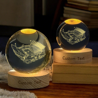 Memorial Stadium (Clemson) 3D Spherical Crystal Lamp