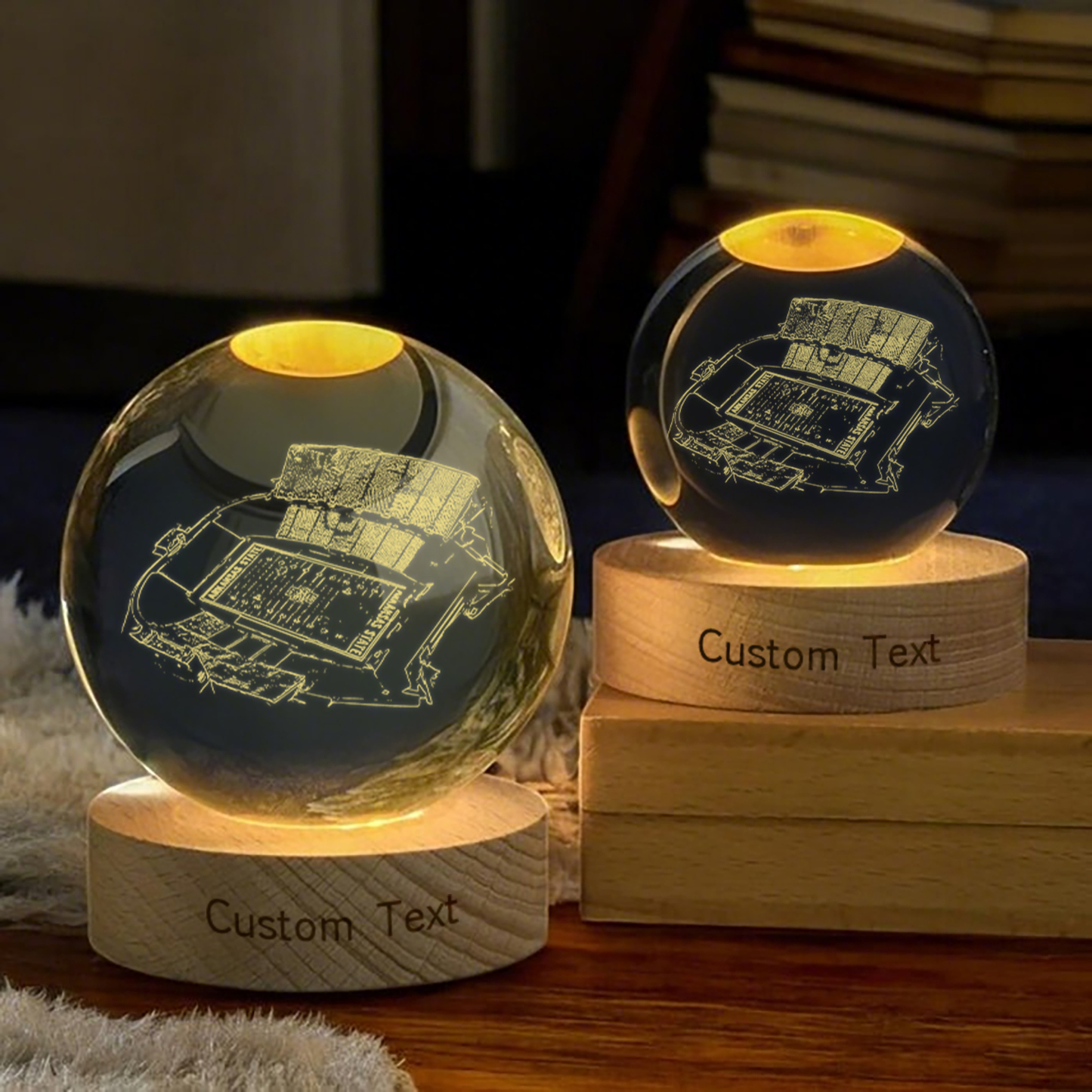 Centennial Bank Stadium 3D Spherical Crystal Lamp