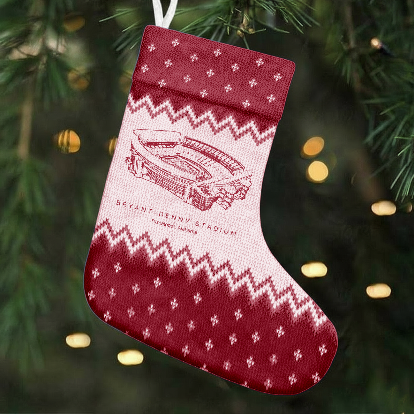 Customized Bryant-Denny Stadium Christmas Stocking Gift For Family Member - Limited Edition