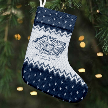 Customized Michigan Stadium Christmas Stocking Gift For Family Member - Limited Edition