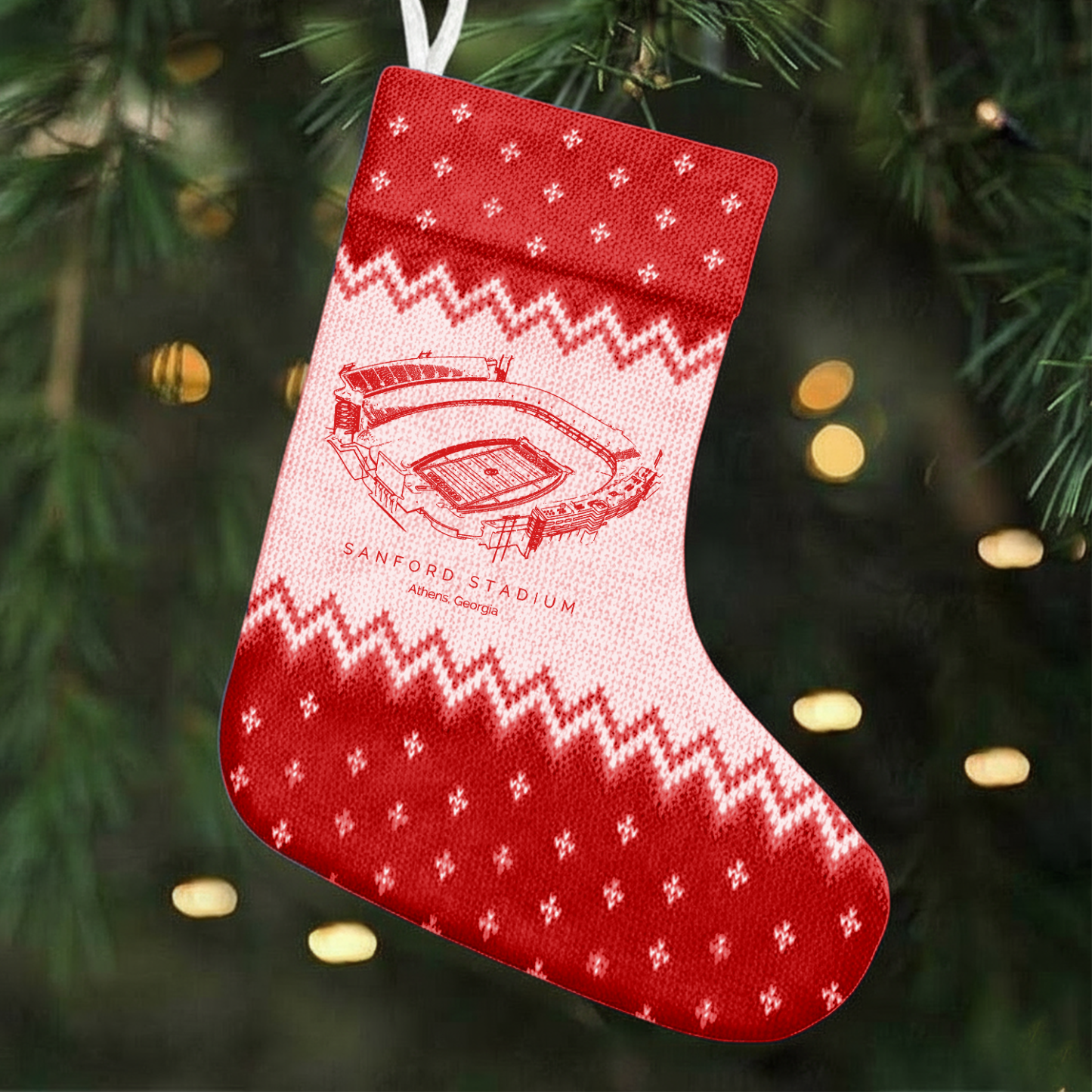Customized Sanford Stadium Christmas Stocking Gift For Family Member - Limited Edition