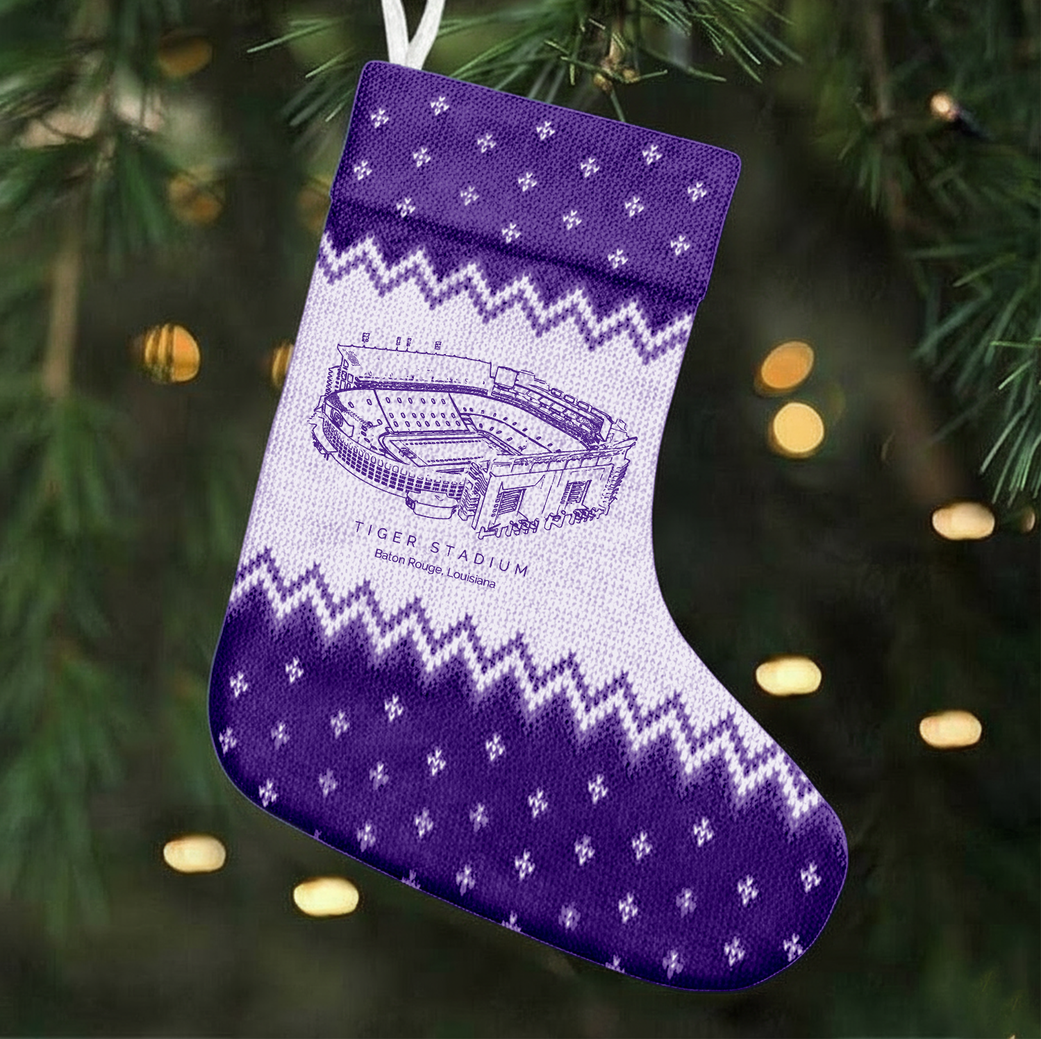 Customized Tiger Stadium Christmas Stocking Gift For Family Member - Limited Edition