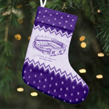 Customized Tiger Stadium Christmas Stocking Gift For Family Member - Limited Edition
