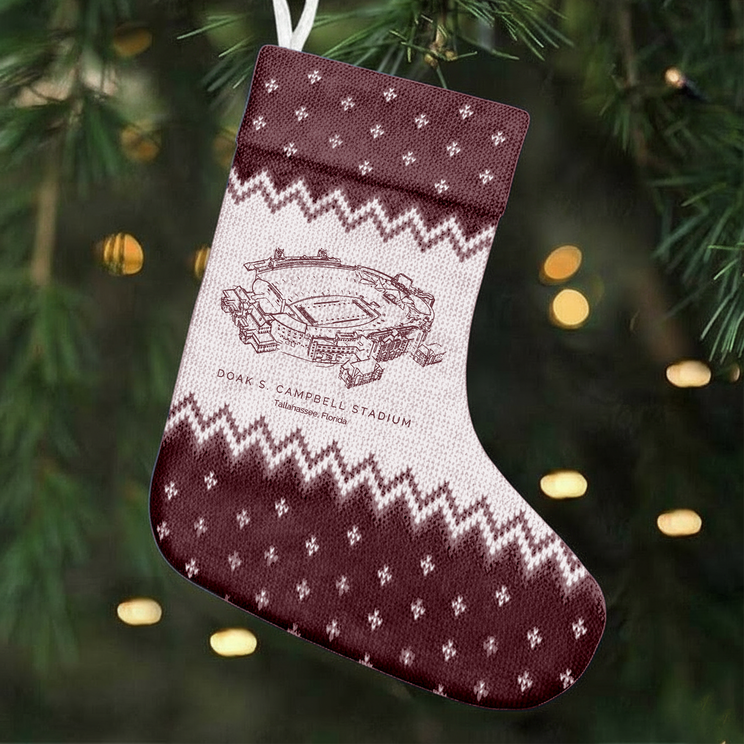 Customized Doak S. Campbell Stadium Christmas Stocking Gift For Family Member - Limited Edition