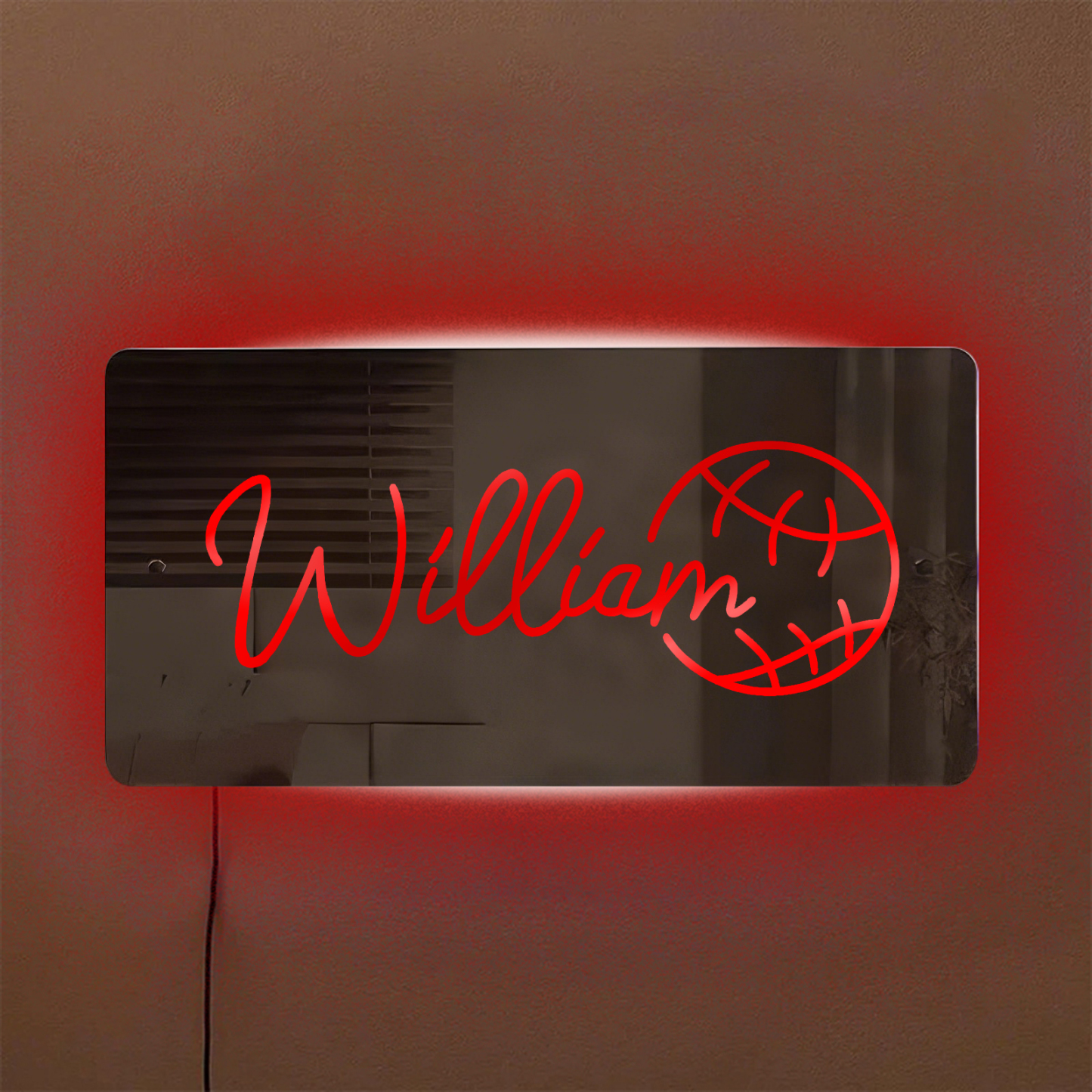 Customized Sports Mirror Light - Gifts for Sports Lovers