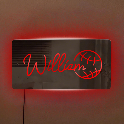 Customized Sports Mirror Light - Gifts for Sports Lovers
