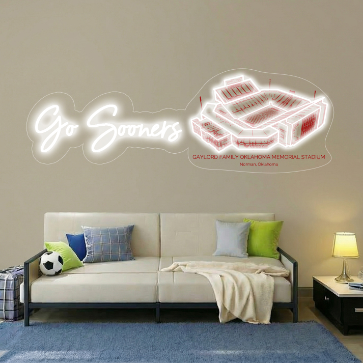 Gaylord Family Oklahoma Memorial Stadium LED Neon Light