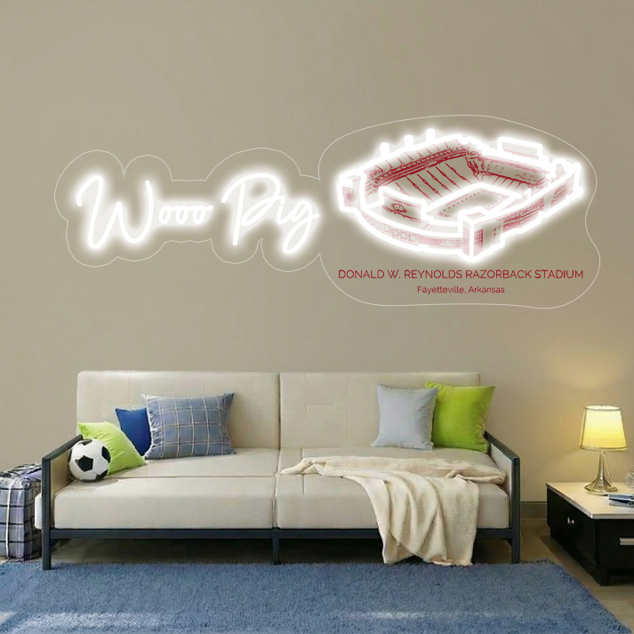 Donald W. Reynolds Razorback Stadium LED Neon Light