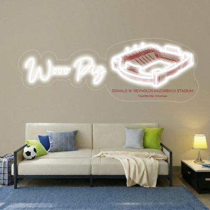 Donald W. Reynolds Razorback Stadium LED Neon Light