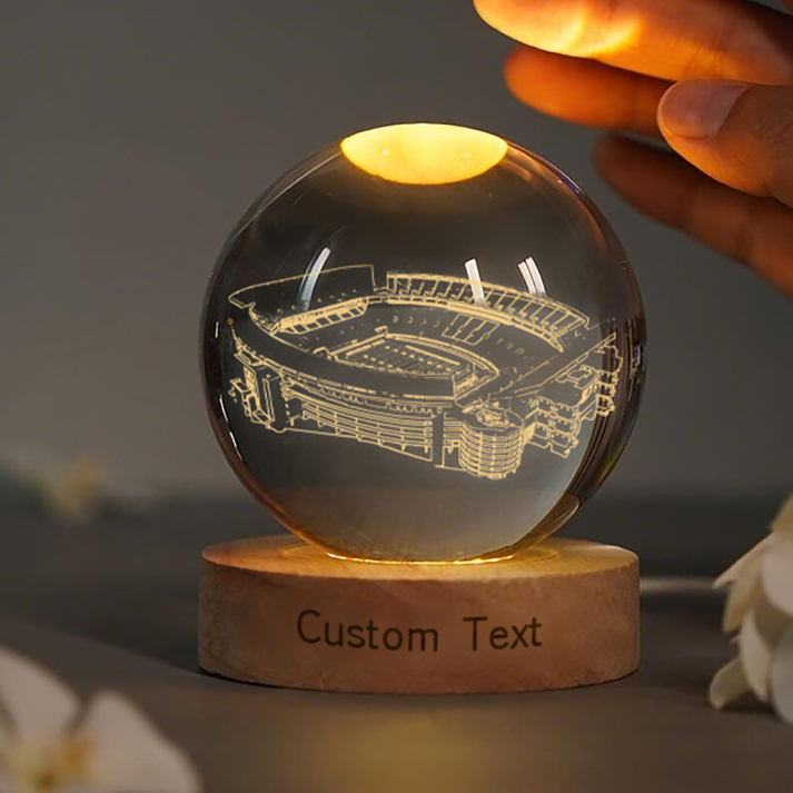 Bryant-Denny Stadium 3D Spherical Crystal Lamp