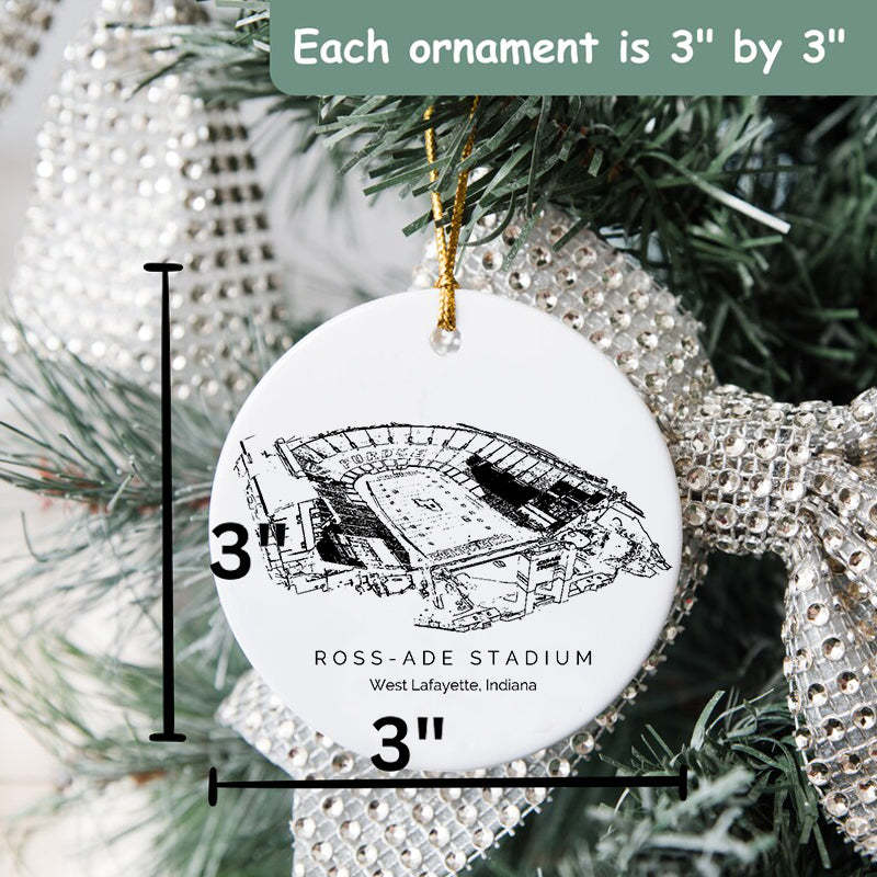Ross–Ade Stadium College Football Ceramic Christmas Ornament
