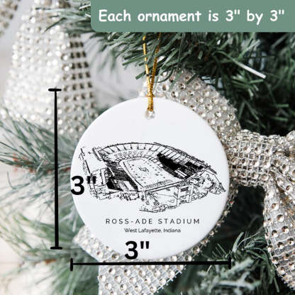 Ross–Ade Stadium College Football Ceramic Christmas Ornament