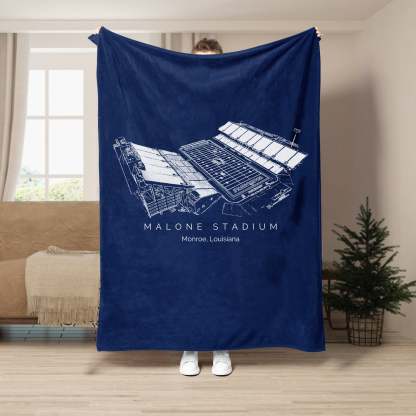 Malone Stadium - College Football Blanket