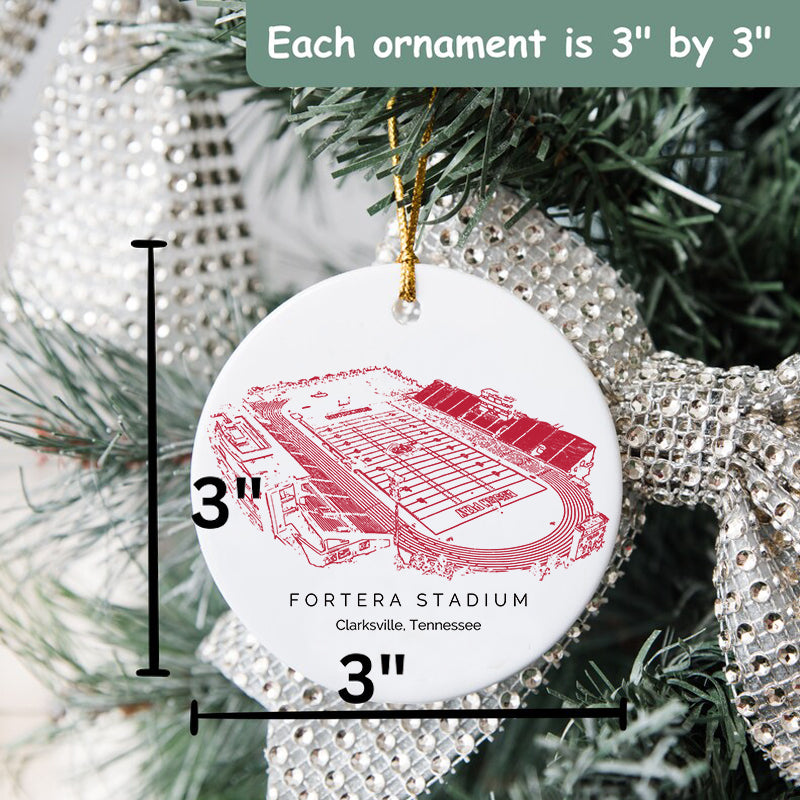 Fortera Stadium College Football Ceramic Christmas Ornament